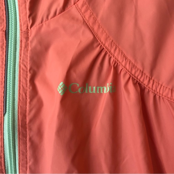 Columbia Muted Orange Hooded Zip Up Lightweight Spring Jacket Youth XL 18/20 - Picture 3 of 12
